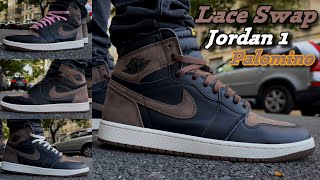 Jordan 1 Palomino  LACE SWAP amp On Feet [upl. by Bacon614]