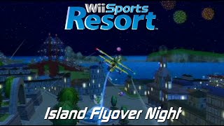 Wii Sports Resort  Air Sports Island Flyover All 80 i Points Night [upl. by Haelem850]