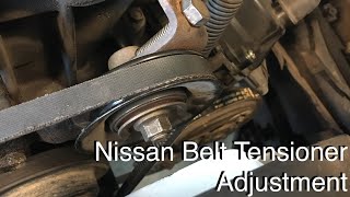 Nissan Belt Tensioner Adjustment [upl. by Thanasi]