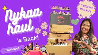 Huge NYKAA HAUL  Womens Day Sale [upl. by Sugna792]