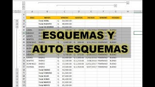 COMO UTILIZAR LOS ESQUEMAS EN EXCEL [upl. by Aronson]