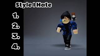 STYLES I HATE🤢 Roblox trend [upl. by Dede108]