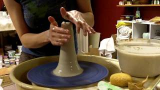 Pottery  How to Center Clay on the Wheel [upl. by Graff]