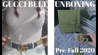 GUCCI BELT REVIEWUNBOXING 2020 GG pre fall [upl. by Cud137]