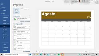 Calendario en Word [upl. by Vaas]