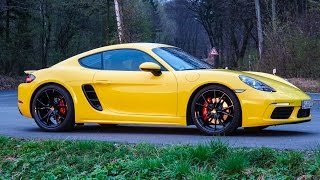 Porsche 718 Cayman S 350hp  DRIVE amp SOUND 60FPS [upl. by Hgalehs]