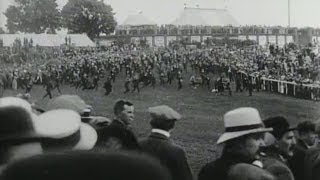 The Derby 1913  Emily Davison trampled by Kings horse  BFI National Archive [upl. by Turro943]