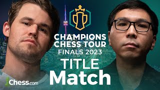 TITLE MATCH Magnus v Wesley Wesley Must Win on Demand Champions Chess Tour Finals 2023 Set 2 [upl. by Haroved903]