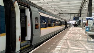 Eurostar E320 at Rotterdam Centraal arrival and departure [upl. by Atsedom]