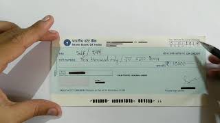 How to fill a cheque in english  How to fill cheque  How to fill sbi check [upl. by Starinsky709]