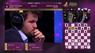 Magnus Carlsen vs Teimour Radjabov Round 7 Game 4  Meltwater Champions Chess Tour Finals [upl. by Suoivatnom574]