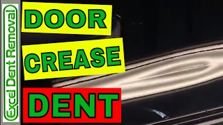 Car Door Crease Dent Repair  See It Done In 2 Minutes [upl. by Nageet]