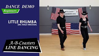 LITTLE RHUMBA  Line Dance Demo amp Walk Through [upl. by Redienhcs]