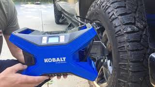 Kobalt 12Volt120Volt Portable Compressor Review [upl. by Joseito]