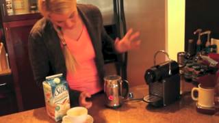 Nespresso Aeroccino Plus Frother Review Frothing Almond Milk [upl. by Gemoets722]