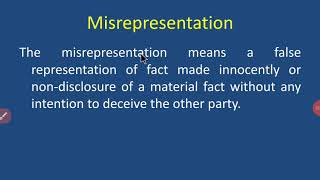 Misrepresentation [upl. by Ihpen]