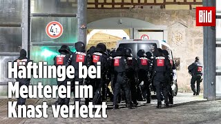 Gefängnismeuterei Polizei stürmt Knast in Thüringen  JVA Untermaßfeld [upl. by Bea261]