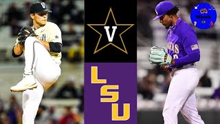 1 Vanderbilt vs LSU Highlights Leiter vs Hill  2021 College Baseball Highlights [upl. by Liag]