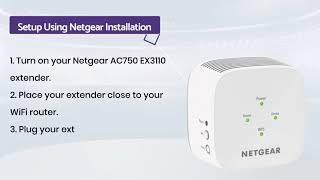 How To Configure amp Setup Netgear EX3110 AC750 WiFi Extender Setup [upl. by Vaclav16]