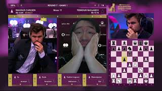 Magnus Carlsen vs Teimour Radjabov Round 7 Game 1  Meltwater Champions Chess Tour Finals [upl. by Arayc]