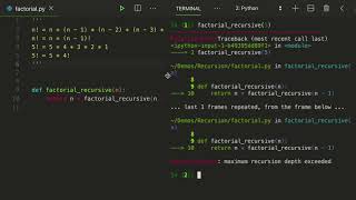 Recursion in Python Defining a Recursive Function [upl. by Nore]